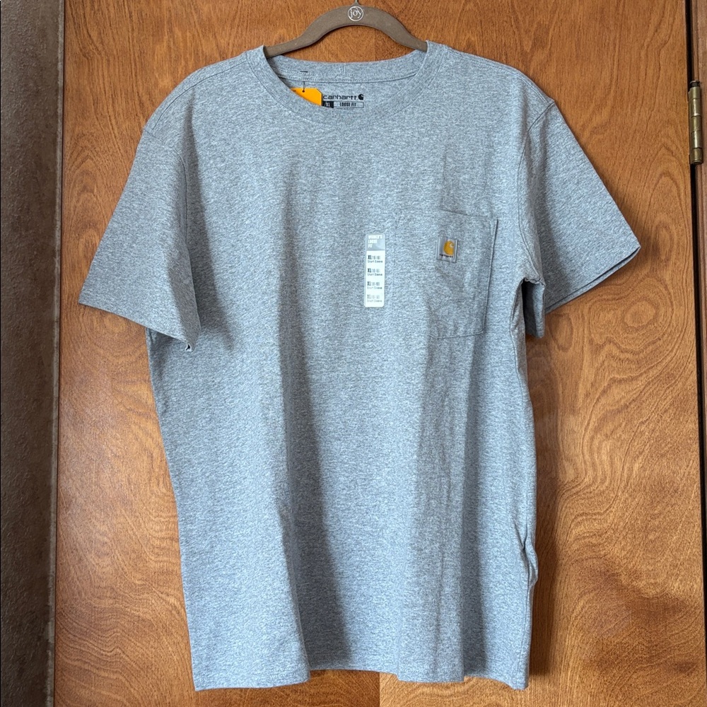 Carhartt Women’s Heather Gray Short Sleeve Pocket Tee XL NWT